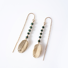 Load image into Gallery viewer, Forest Palm Chain Earrings
