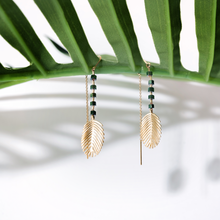 Load image into Gallery viewer, Forest Palm Chain Earrings
