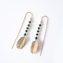 Load image into Gallery viewer, Forest Palm Chain Earrings
