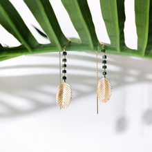 Load image into Gallery viewer, Forest Palm Chain Earrings
